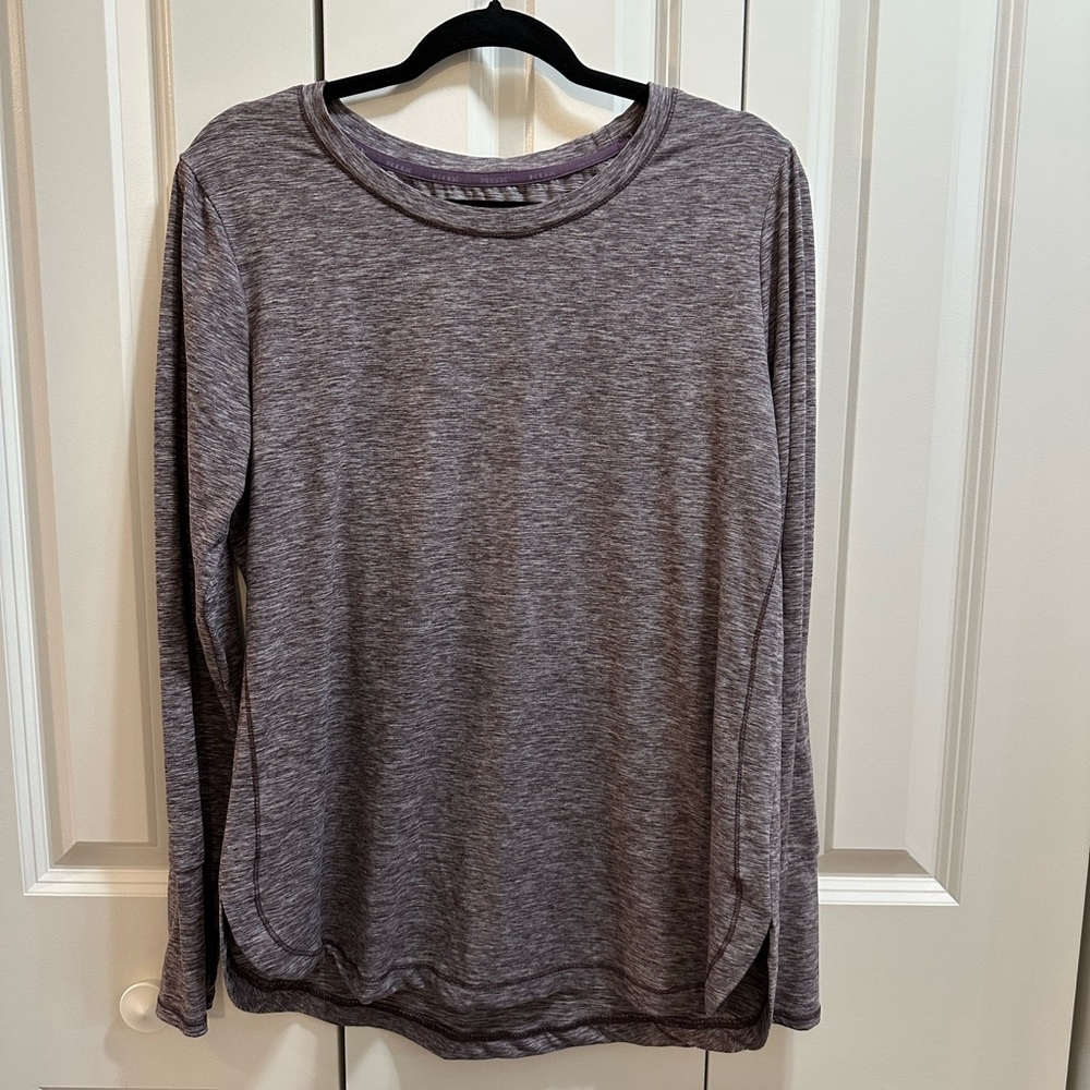 Gray & purple Long Sleeve Top
